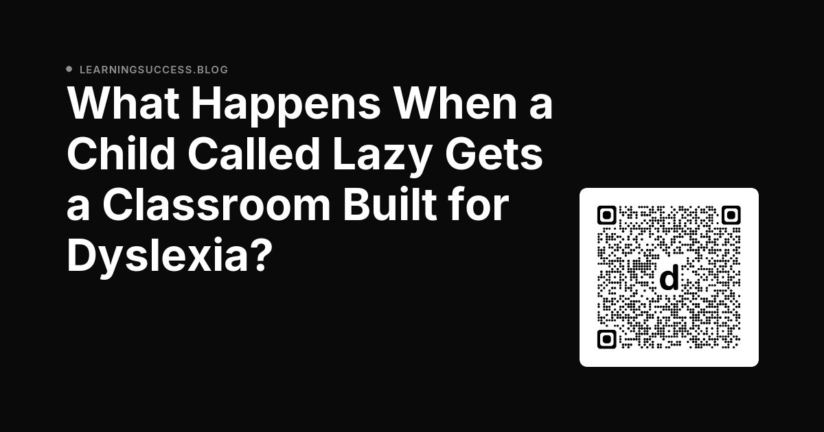 LearningSuccess's tweet photo. What Happens When a Child Called Lazy Gets a Classroom Built for Dyslexia? learningsuccess.​blog/dyslexia/moon-halls-miracle-where-dyslexic-kids-rule-the-classroom/ https://t.co/x5QIYS48mR