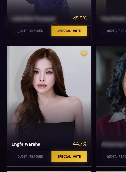 comet_wanderer's tweet photo. Don't forget to cast your daily free votes x5! 🤗 Engfa is currently second (44.7%)

🥇: 45.5
🥈: 44.7 Engfa

🔗: https://t.co/IBuJqzbjHZ https://t.co/qPVWh6Pwry