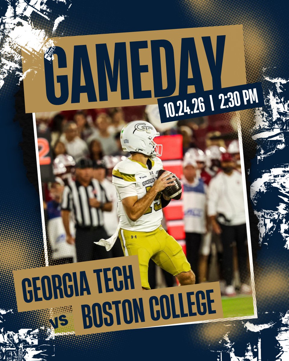 TheTechWayNIL's tweet photo. GAMEDAY ON THE FLATS! 🐝🏈

The Yellow Jackets are ready to take on Boston College in another ACC showdown!

Time to defend home turf.

#StingEm #GoJackets https://t.co/DS4qTDLant