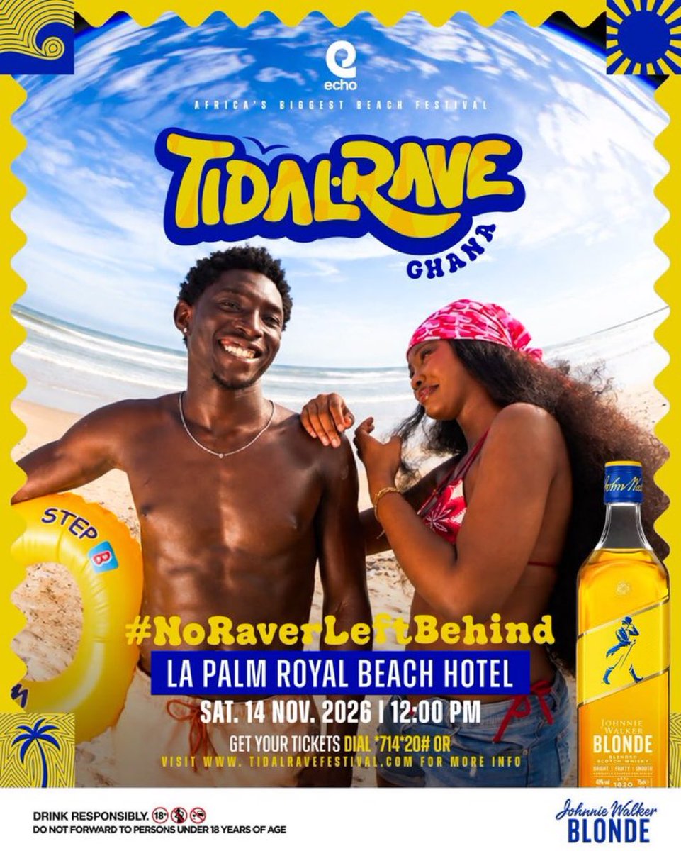 theMadiba100's tweet photo. This is your official invite to the ultimate beach party. Saturday, November 14th • 12:00 PM • La Palm Royal Beach Hotel. Bring the energy — we bring the tide.
#NoRaverLeftBehind #TidalRave26 https://t.co/beSvYI78ct