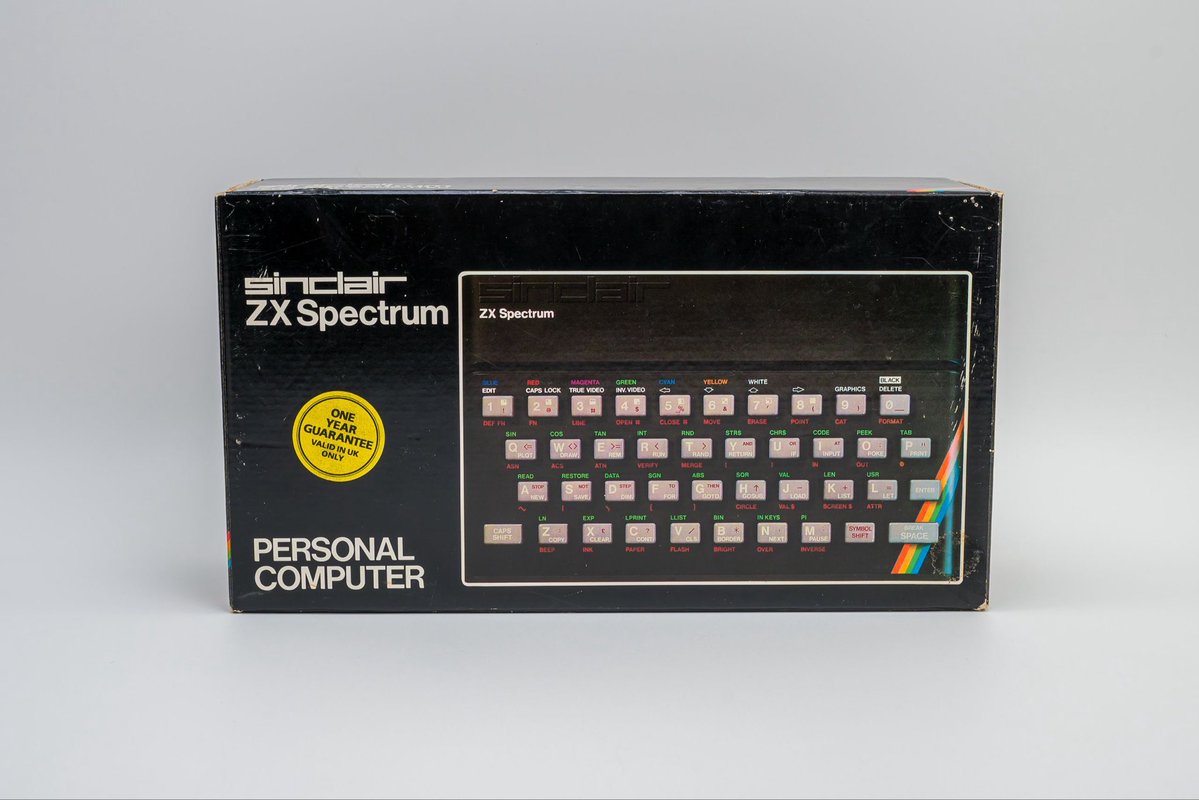 Golden_Slumb's tweet photo. 1982: The ZX Spectrum launches.
48K of memory.
A rubber keyboard.

£125–£175 depending on the model.

It outsold almost everything and turned a generation into programmers, gamers, and bedroom coders.

How many of you wrote your first line of code on one?

BACK THE BOOK: https://t.co/vIlwpe9fvA

#8bit #ZXSpectrum #Sinclair