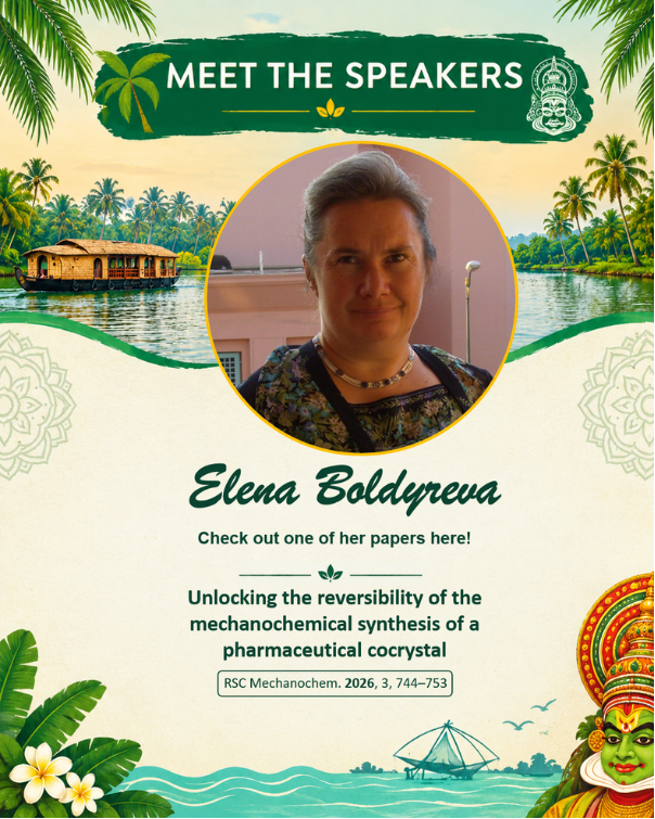 ICCOSS27's tweet photo. Meet Elena Boldyreva, Invited speaker at ICCOSS27! Her research involves solid-state chemistry, high-pressure crystallography, mechanochemistry, polymorphism, crystal transformations, and pharmaceutical materials. 
📍ICCOSS27 | June 20–25, 2027 | Kerala, India
🔗ICCOSS 27 https://t.co/bgXTXvrtMB