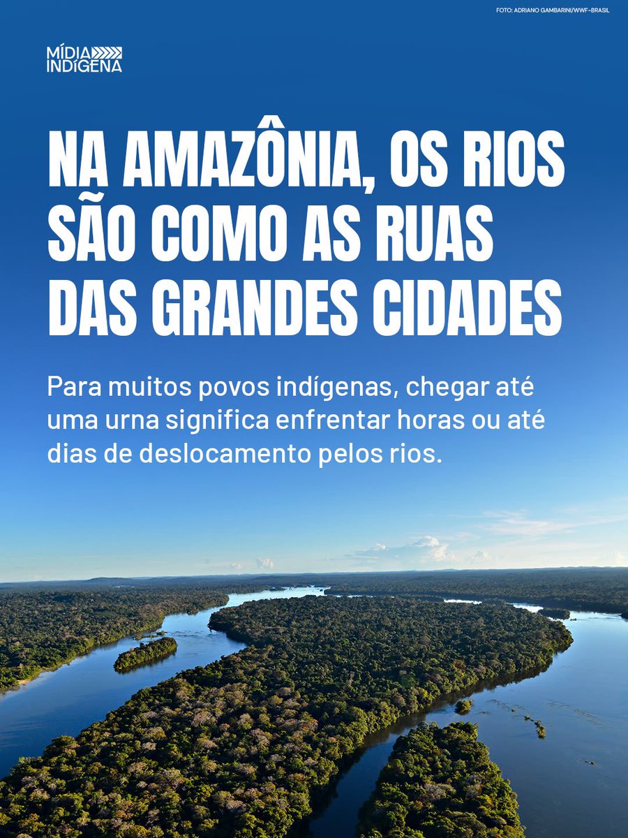 QGdaAnitta's tweet photo. Imagina ter o direito de votar, mas não conseguir chegar até a urna? Em pleno 2026, essa ainda é a realidade de muitos indígenas no Brasil.

Vocês sabem que a defesa dos povos indígenas e da floresta em pé é uma das causas pelas quais eu luto. 

Após muita mobilização, a Justiça Federal determinou que a União garanta transporte, alimentação e apoio linguístico para os indígenas votarem no segundo turno.

Mas essa decisão precisa sair do papel e chegar aos territórios!

Neste domingo, 25 de outubro, os problemas do primeiro turno não podem se repetir.

Votar é um direito. Garantir o acesso é dever do Estado. Sem os povos indígenas votando, não há democracia! 

Siga a @MidiaIndigena e fortaleça a voz dos povos indígenas.