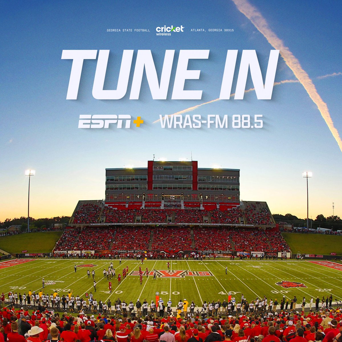GeorgiaStateFB's tweet photo. Where to watch 👀
📺: ESPN+
📻: WRAS-FM 88.5

#LightItBlue | @Cricketnation