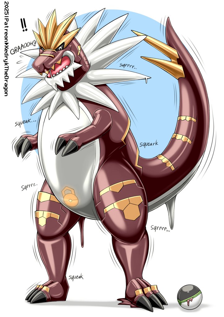XedrykTheDragon's tweet photo. The goo thickened as it spread. A pressure grew at the base of his spine; his back arched involuntarily as a long, muscular tail pushed out, the latex coating it in a glossy brown sheen. His feet bulged and split into clawed dinosaur talons, the toes flexing without his command. https://t.co/uFD1TQw4XV