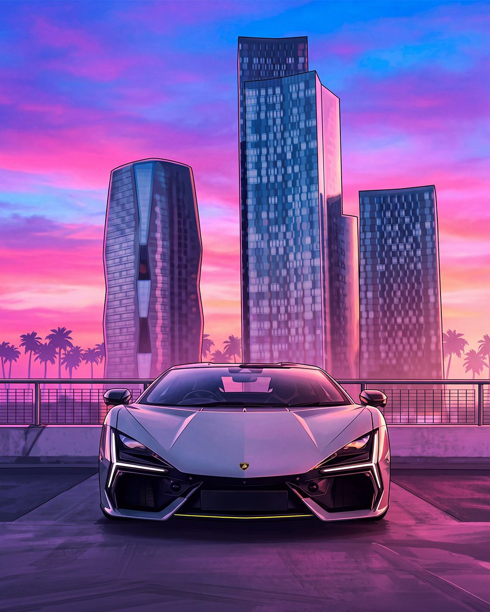 GTA6Alerts's tweet photo. Lamborghini’s latest Instagram post is giving straight-up Vice City vibes. 🌴 https://t.co/NOOgd06D9v