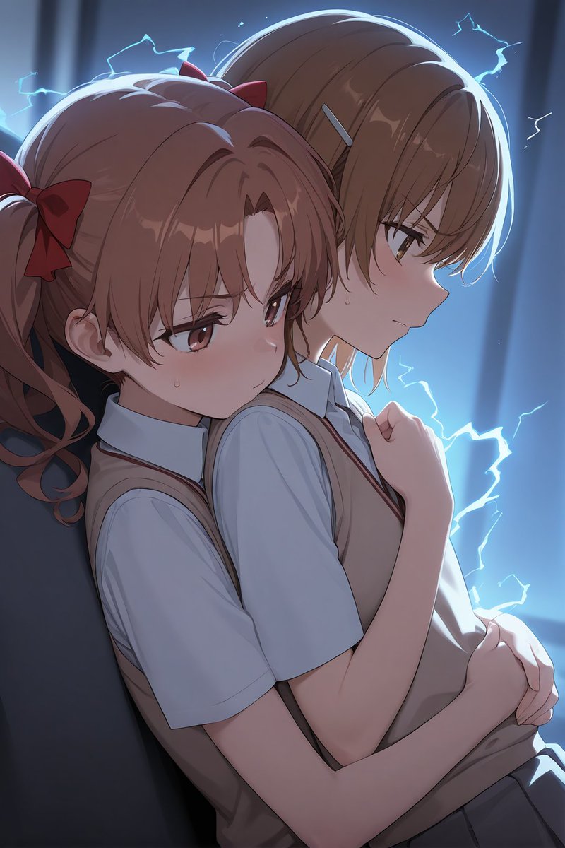 itsjust_nuts's tweet photo. My favorite Lvl 5 Esper with badass OPs:

Misaka Mikoto &amp; Kuroko Shirai AI FanArt

From Left to Right:

Sparky
Getting too friendly
Kuroko's Dream
Kuroko's Reality

#MisakaMikoto #KurokoShirai #toarukagakunorailgun #railgun #a_certain_scientific_railgun https://t.co/pVT346V0cq
