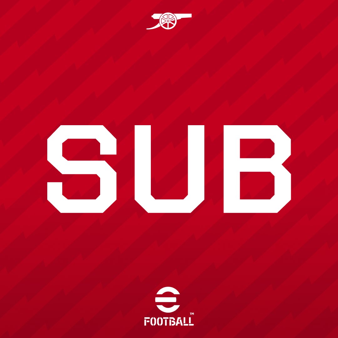 Arsenal's tweet photo. Two more substitutions...

↩️ Rice, Eze
🔛 Zubimendi, Dowman

🔴 1-0 🔵 (80) https://t.co/oHHAjE4mBX