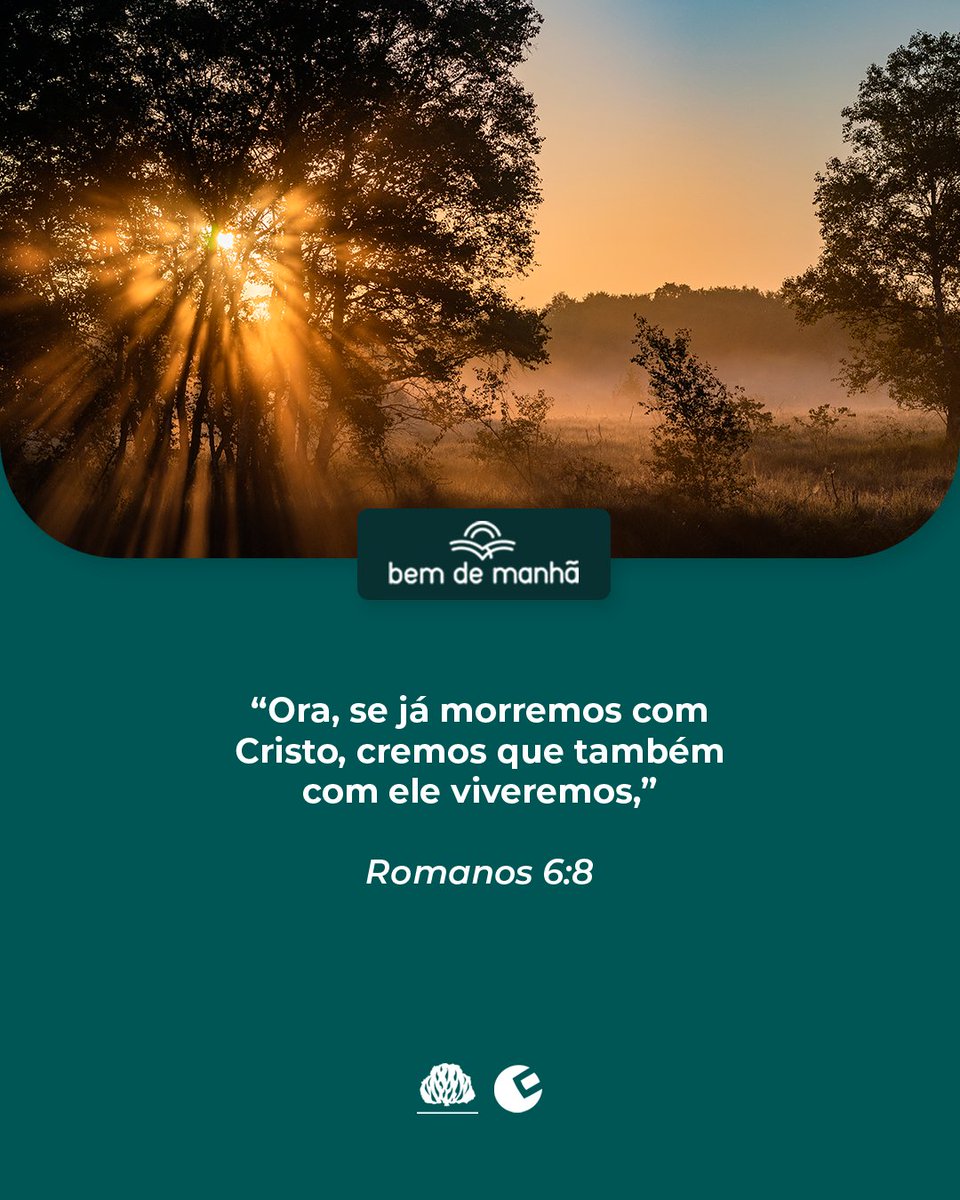 ipboficial's tweet photo. Bem de Manhã: Comece o dia meditando na sabedoria de Deus.

“Ora, se já morremos com Cristo, cremos que também com ele viveremos,”

Romanos 6:8 https://t.co/JuYSpBhdp6