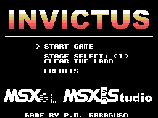 FranReloaded's tweet photo. 🔥 Novena  entrada del #MSXDev26.

Sé valiente  defiende tu territorio y mantenlo invicto

👾 Título: Invictus 
🌀 Género: Real Time Strategy
👨‍💻 Autor: Pablo David Garaguso
💾 Formato: Rom 128KB
🔌 Requisitos: MSX1, 16KB

¡descarga y juega! 
#MSXDev26 #MSX
https://t.co/nYlvhFHlD4 https://t.co/SjCMUmVPIc
