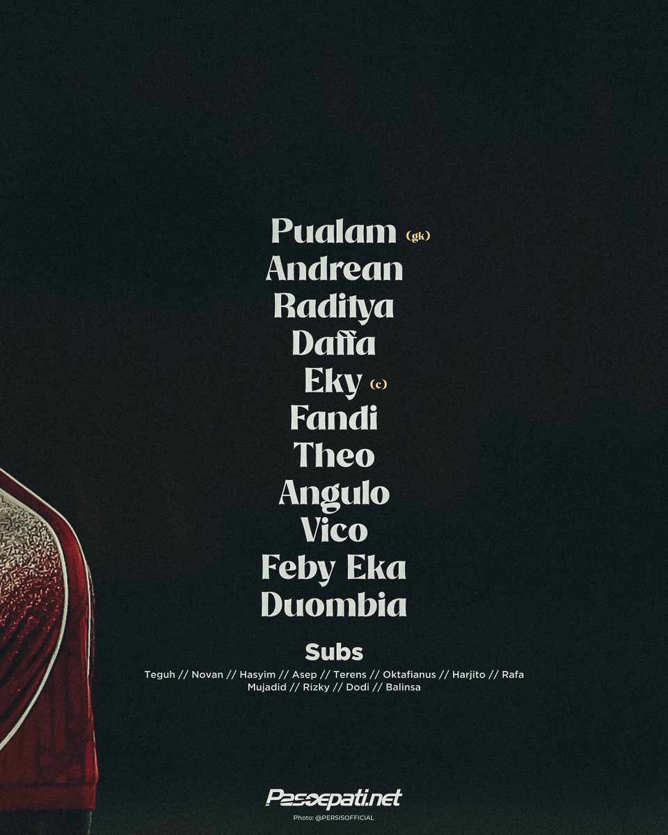 PasoepatiNet's tweet photo. Starting XI Laskar Sambernyawa menghadapi Rans Nusantara FC https://t.co/xVgrH6Jx49