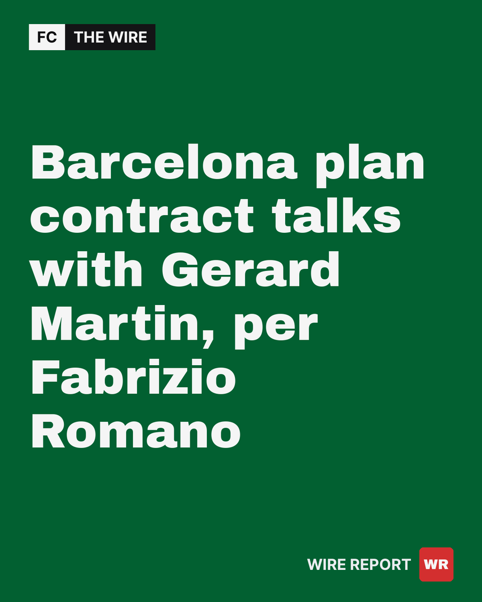 WireReportOrg's tweet photo. ⚽ Barcelona plan contract talks with Gerard Martin, per Fabrizio Romano. https://t.co/2WaUeb3XT1