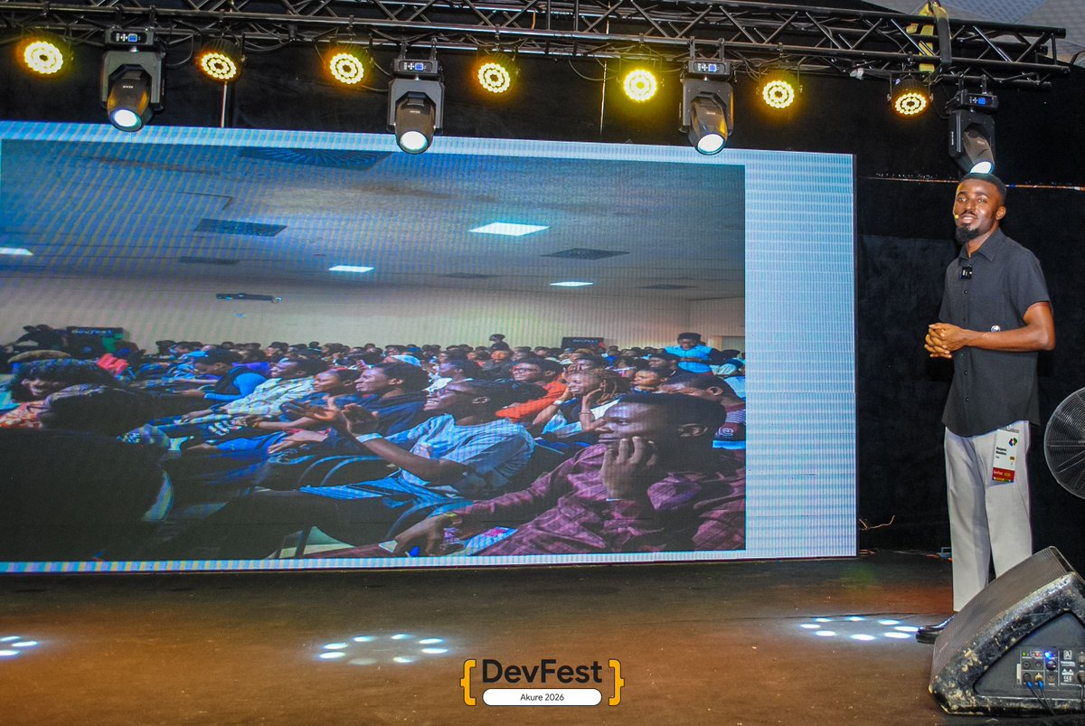 gdg_akure's tweet photo. DevFest 2026 - Day 2 is LIVE!
Benjamin Masebinu just kicked us off with a warm welcome. Let the building begin!
#GDGAkure #DevFestAkure2026 #DevFest2026 https://t.co/3VK6gSvakV