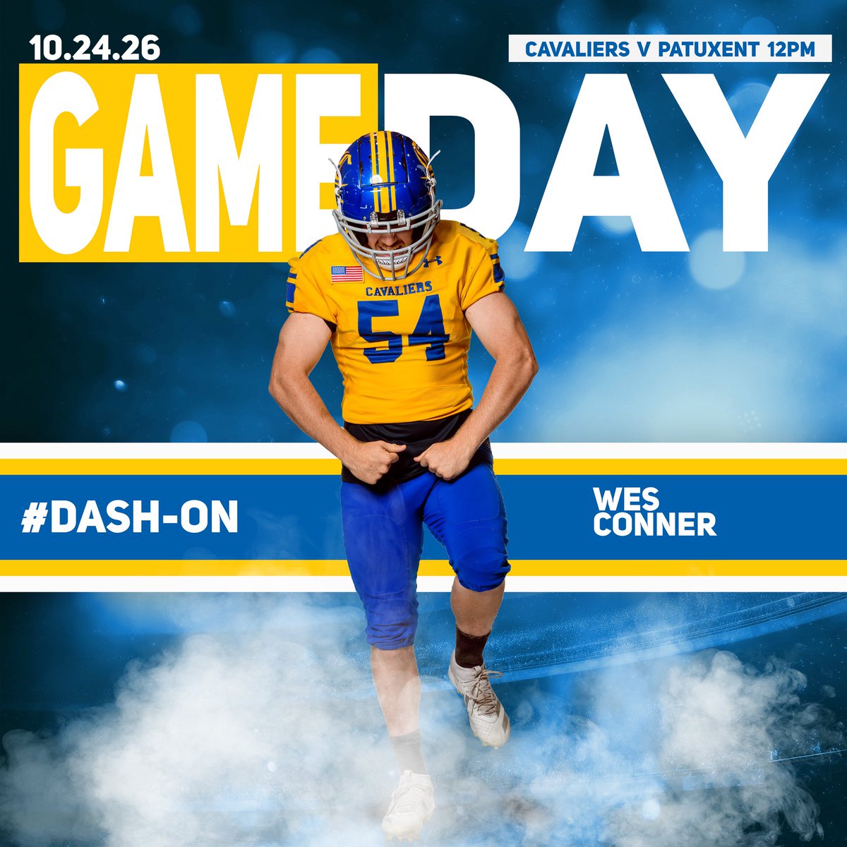 CalvertFootball's tweet photo. Game day! Noon kickoff at home. Go Calvert! #DASHON https://t.co/CdyS1JMAZa