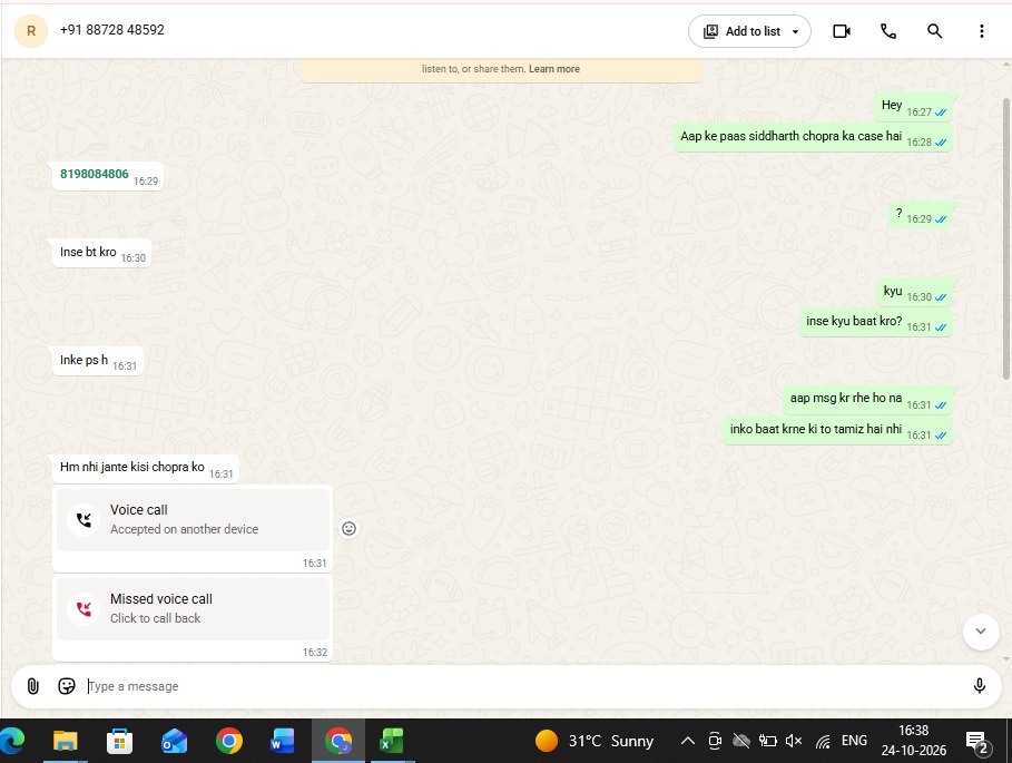 jigyashag14's tweet photo. @TheOfficialSBI I am receiving continuous calls and messages regarding my loan, causing severe mental stress and disturbing my work, They are threatening me and using abusive and inappropriate language during the calls,investigate this harassment-from-8872848592//8198084806 https://t.co/EuAYeWwnXf
