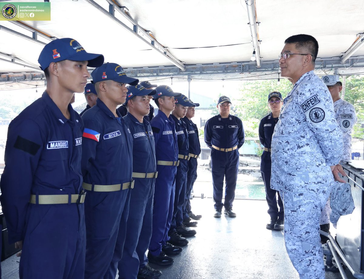 PhilippMonitor's tweet photo. Navy | #Philippines

Coincidentally, Cagayan de Oro falls under the jurisdiction of Naval Forces Eastern Mindanao (NFEM). 

two days ago, BRP Artemio Ricarte (PS-37) concludes its NFEM assignment (November 2022-October 2026) and is scheduled for DDORR.

NFEM📸 https://t.co/iKVUd7SbjD