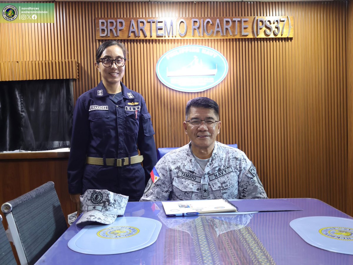 PhilippMonitor's tweet photo. Navy | #Philippines

Coincidentally, Cagayan de Oro falls under the jurisdiction of Naval Forces Eastern Mindanao (NFEM). 

two days ago, BRP Artemio Ricarte (PS-37) concludes its NFEM assignment (November 2022-October 2026) and is scheduled for DDORR.

NFEM📸 https://t.co/iKVUd7SbjD
