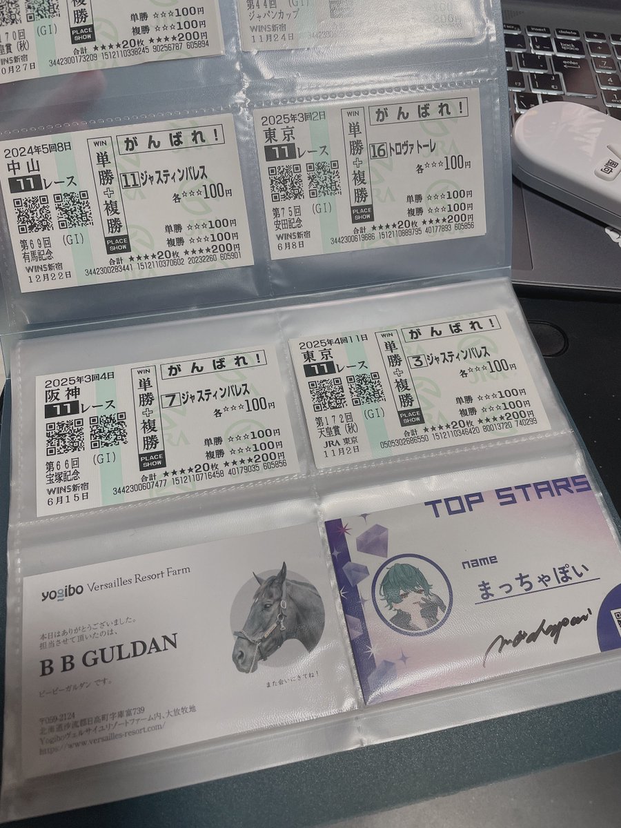 D8368D's tweet photo. もらった名刺収納したら「ぼくも馬です！」みたいになっちゃった https://t.co/NHxKAJVpl9