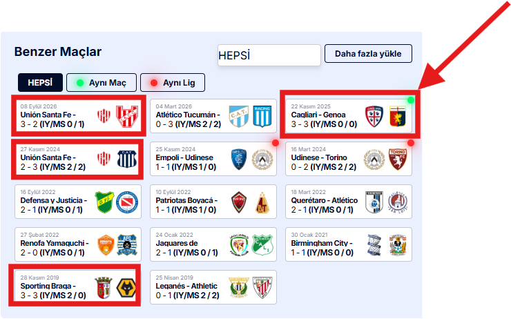 IddaaKorner813's tweet photo. 🟡🔵🟢Tahminoloji Yapay Zeka Tahminleri 1⃣🟡🔵🟢

16.00 Cagliari-Bologna

Ana Tercih : Karşılıklı Gol Var
İlk Yarı Gol Sayısı : 1-2
Sürpriz : +6 Gol 
Maç Skoru : 3-3  2-3 veya 3-2

Not : Çok değerli bir tablo
14 eşleşen maçın 4'ünde 3-2 2-3 3-3 skorları var
Yakın geçmişte Cagliari'nin yine iç sahada oynadığı Genoa maçıyla eşleşmiş ve 3-3 maç skoru çıkmış

Yine yakın geçmişte 3-2'te kalan maç var eşleşen

Bugün erken goller gelirse eğer yine bu skorları görebiliriz

Ben sürpriz olarak  ;

3-2
2-3
3-3 skorlarını tekli olarak denedim