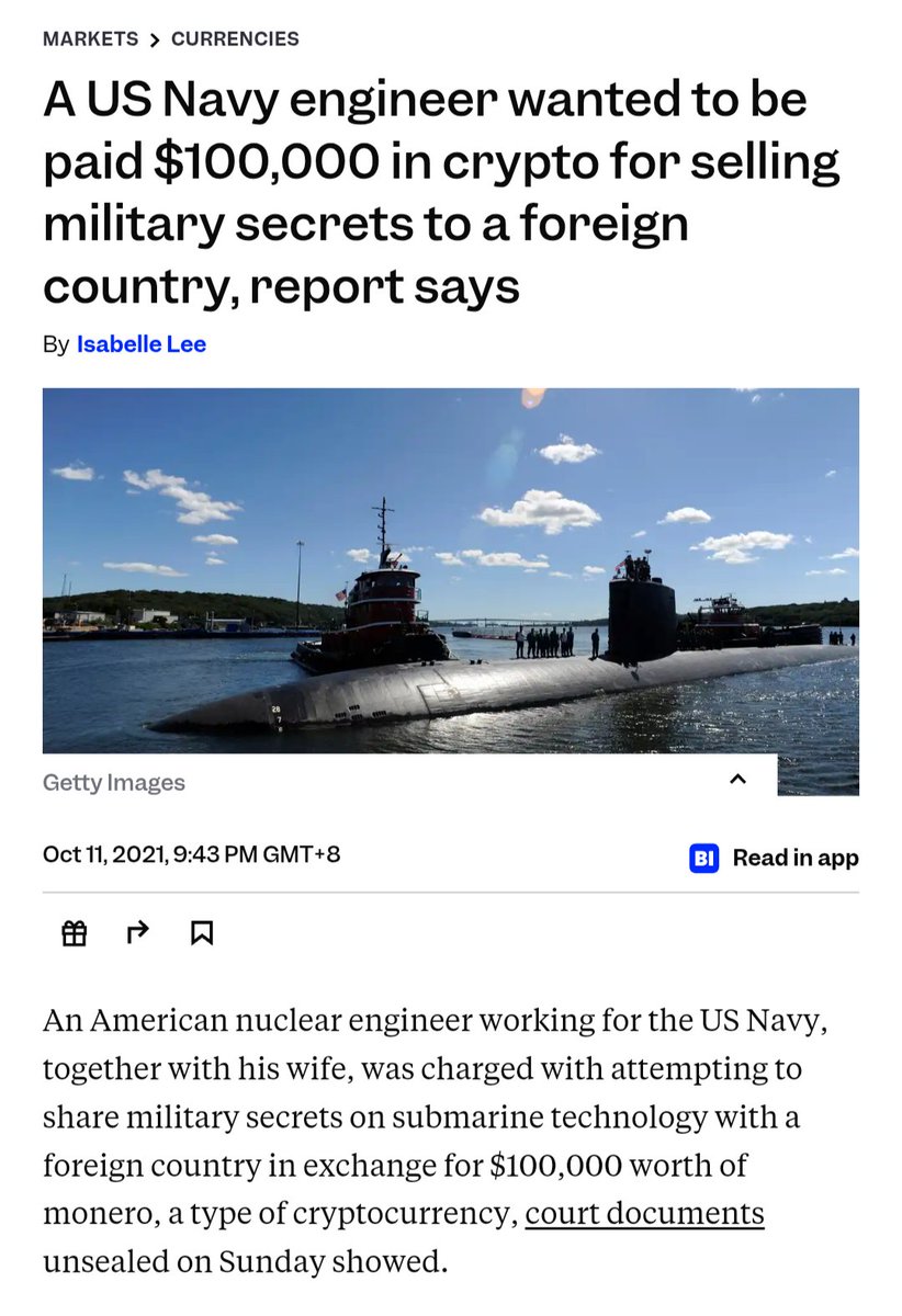 monerify's tweet photo. this is news from 2021 

the most curious part of this story is that they tried to hide the secrets within a peanut butter sandwich https://t.co/O2Qc0SG56l