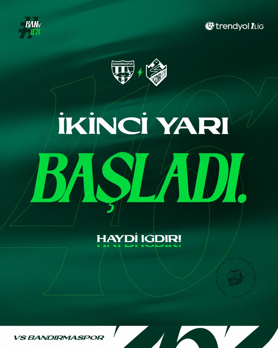 igdirFK's tweet photo. ⏱ 46’ | İkinci yarı başladı. #BANvIFK https://t.co/hqXQegAM3G