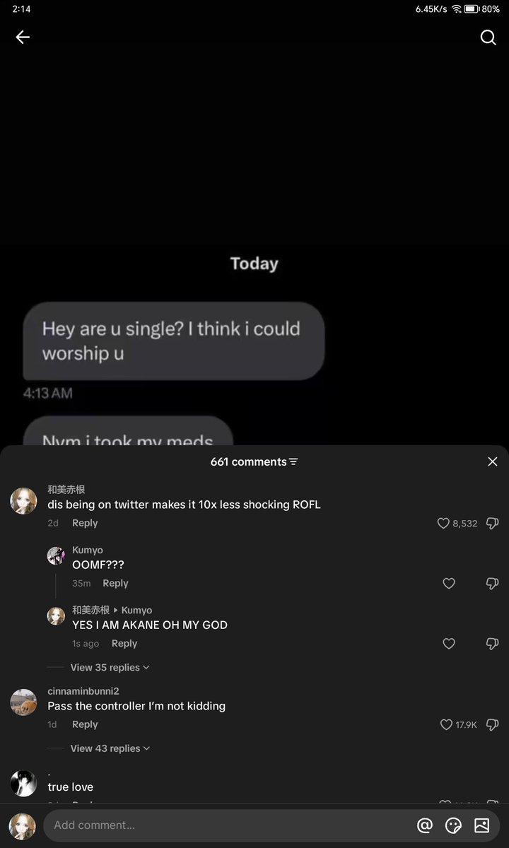 frillyonna's tweet photo. THIRD OOMF RECOGNIZING ME ON TIKTOK AM I A MICROCELEB https://t.co/WA9GV5MhYi