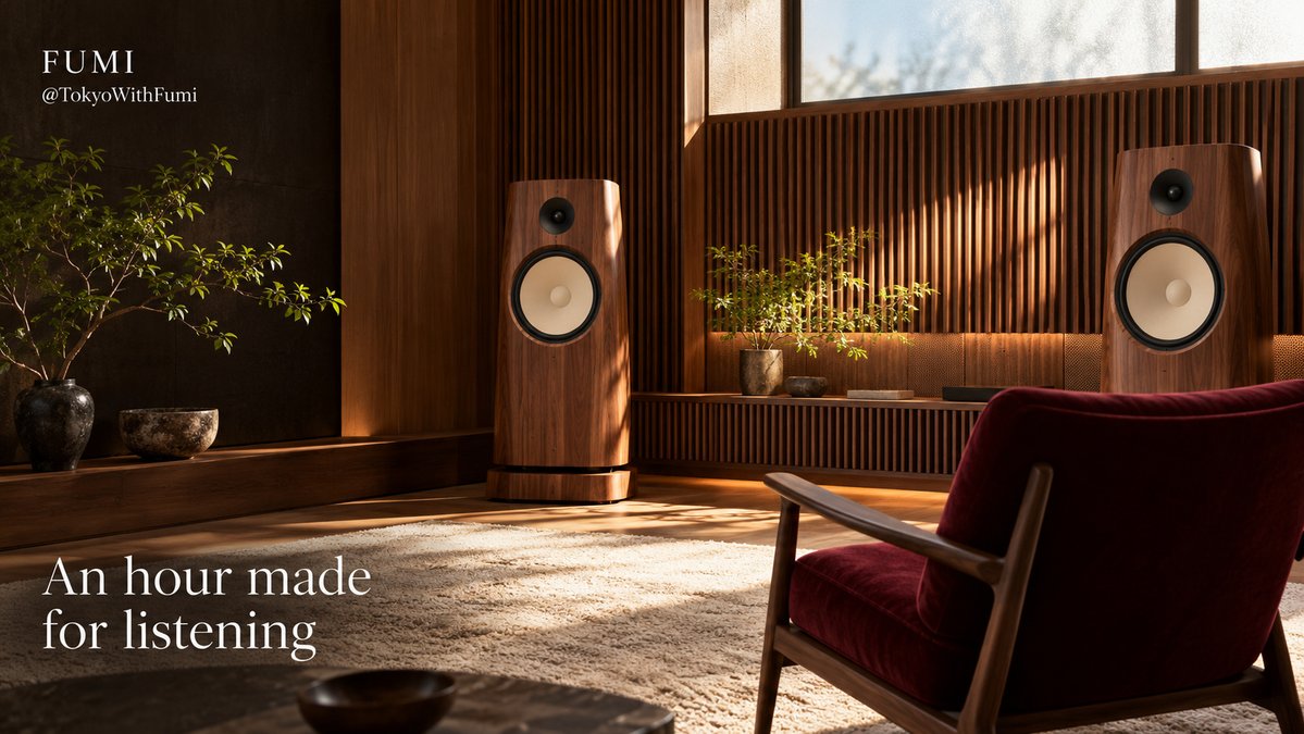 TokyoWithFumi's tweet photo. 🎧

A listening room could give a Tokyo afternoon a focused pause.

If a place welcomes visitors, settle in and hear how a familiar piece changes through a different sound system. There is pleasure in giving the music your full attention for a while.

#FumiJapan https://t.co/vDVGC9Xyyt