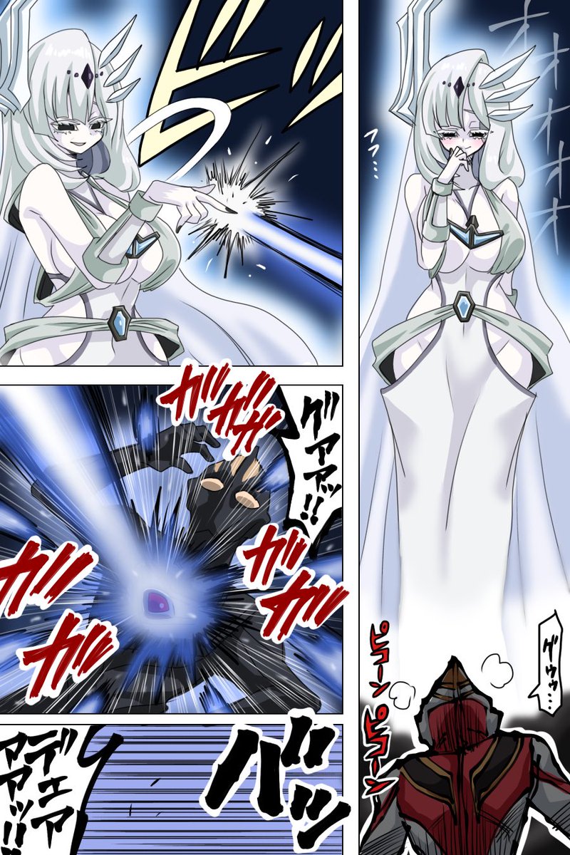 kinkuri_'s tweet photo. skebにてリクエスト頂いた擬人化ゾグさんの対二大巨人完封漫画です https://t.co/Hztivp9M4R