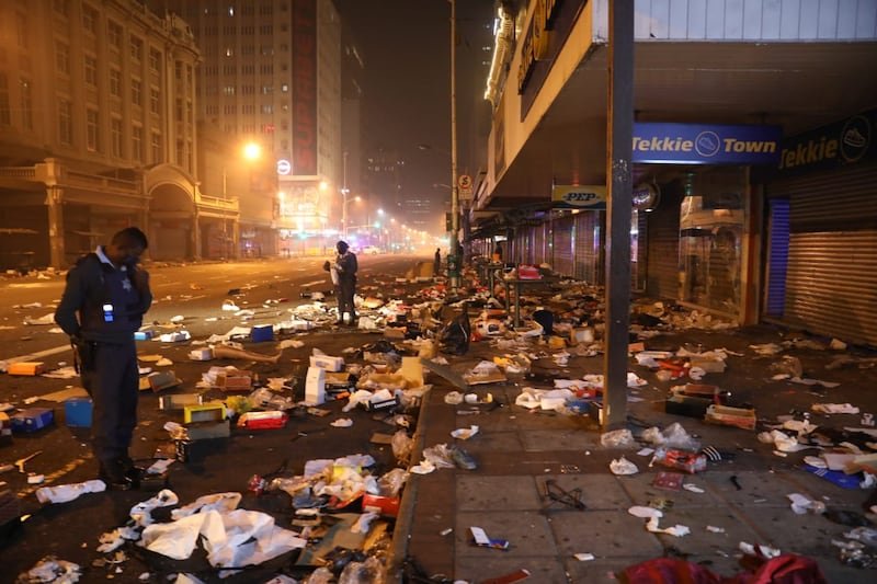 PlebLifeBlogger's tweet photo. France... and the rest of the west,  if they don't wake up... will soon look like our Durban, Johannesburg and Pretoria CBDs, where every single window has steel bars and stores have massive steel roller doors. Your countries are about to look as ugly and third-world as ours!!! Nothing but filth and prison aesthetics 😔💔