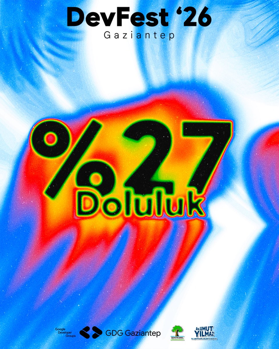 GDG_gaziantep's tweet photo. 🚨KONTENJANIN %27’Sİ DOLDU!🚨
🔥Yerini ayırtmak için geç kalma!
📅 15 Kasım 2026
⏰09.30
📍Şehitkamil Kültür ve Kongre Merkezi
🔗Kayıt:https://t.co/csHjHUryIt
#gdggaziantep #devfest26 https://t.co/iNcw9ZXBMe