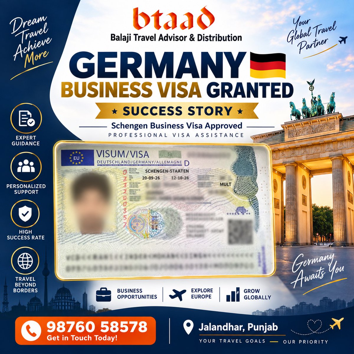 keebsshotmailco's tweet photo. Germany Business Visa Granted

Another Schengen Business Visa approval by Balaji Travel Advisor &amp; Distribution. Congratulations to our client. We provide professional visa guidance, documentation support, and personalized assistance. Jalandhar, https://t.co/Jro8DI36Xx