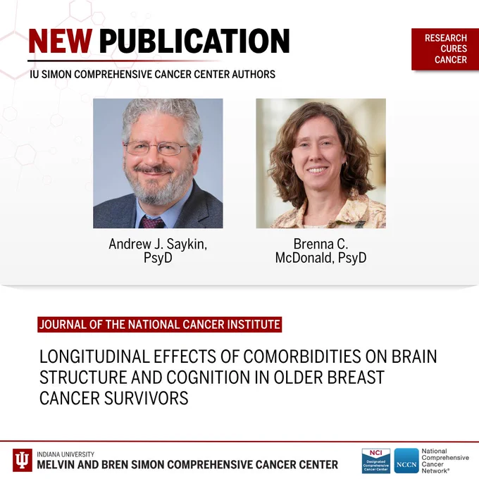 New publication on brain structure and cognition in older breast cancer survivors.