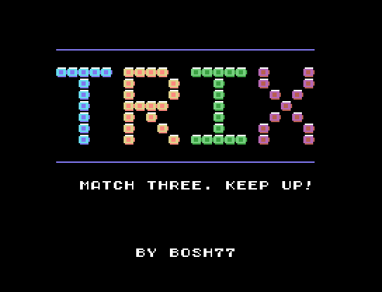 ArnaudDeKlerk's tweet photo. MSXdev26 #10 - Trix

Play online: https://t.co/2aku21JZL0

Have fun!

#MSX @msxsnatcher @Supmsx @DTensoMSX @FilesGuy @thegeps74 @imulilla @tecnostalgia @merman1974 @klaxmsx @patriksretrotec @ishwin74 @MSXBlog @ENTEBRAS @mdpc___ @bitsofbas @bitvision2010 @1re1 @CasperCroes https://t.co/WWSv22Y48c