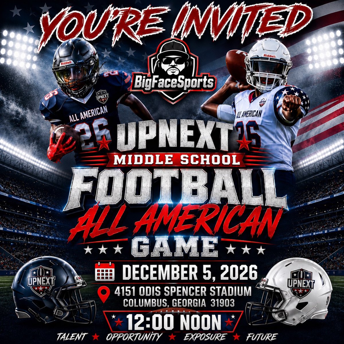 QBJayBarks's tweet photo. Selected to play in the @BigFaceSportss UpNext Middle School Football All American Game. December 5. Columbus, GA.

Charlotte keeps producing QBs. Fort Mill is next.

Class of 2031 Pro Style QB | Fort Mill, SC
@QBHitList @PrepRedzoneSC @PrepRedzoneNext @QBC_Charlotte @ChrisReynolds_3 @willbradleysp @quarterbackmag