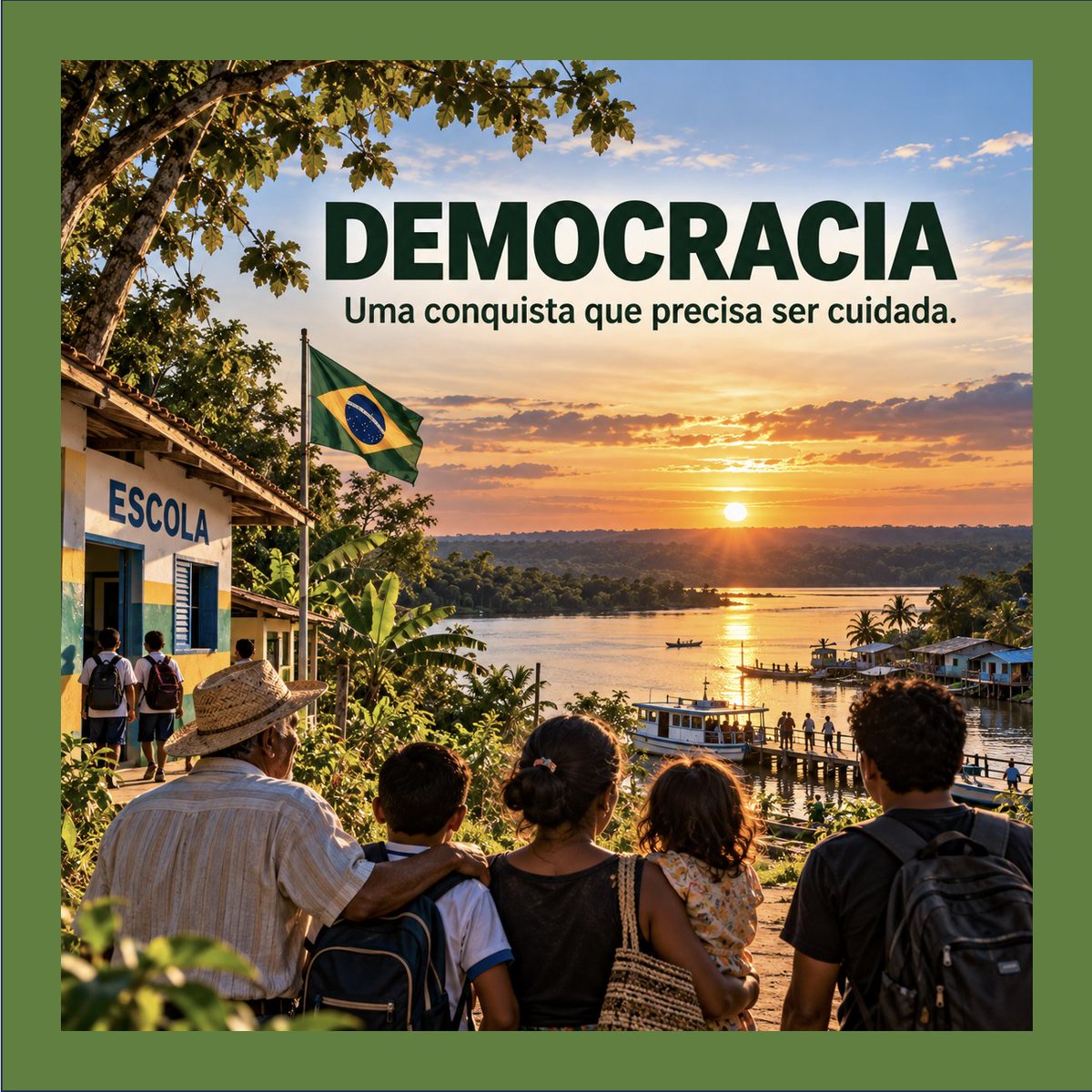 val_amazon's tweet photo. “Democracia: uma conquista que precisa ser cuidada!”

Amanhã, 25 de outubro, o Brasil terá mais um dia importante para sua história. É tempo de serenidade, respeito e reflexão. Os mais velhos sabem bem que nem sempre foi possível escolher livremente nossos governantes. Muitos viveram tempos difíceis, quando expressar uma opinião podia trazer consequências graves. A liberdade que temos hoje custou muito esforço, coragem e até a vida de brasileiros que lutaram por ela.

Nas últimas décadas, o país avançou. Mais crianças chegaram à escola, mais jovens tiveram acesso às universidades, ampliaram-se os direitos sociais e surgiram novas oportunidades para milhões de famílias. Ainda há muito a melhorar, mas essas conquistas fazem parte da nossa história. Quem conhece as dificuldades da vida sabe o valor de cada oportunidade conquistada. Sabe também quanto custa perder aquilo que levou tantos anos para construir.

Neste momento, vale conversar com os filhos e netos, ouvir os mais velhos, respeitar as diferenças e não acreditar em tudo que circula pelas redes sociais. A verdade, o diálogo e a serenidade são essenciais.

Que o Brasil continue avançando, com liberdade, educação, saúde, oportunidades e respeito a todas as pessoas, independentemente de sua origem ou condição social. Que as próximas gerações recebam um país melhor do que aquele que encontramos. Um abraço carinhoso a todas e todos. Viva a democracia!

#Democracia #Brasil #Liberdade #Educação #DireitosSociais #Respeito #Cidadania #Futuro