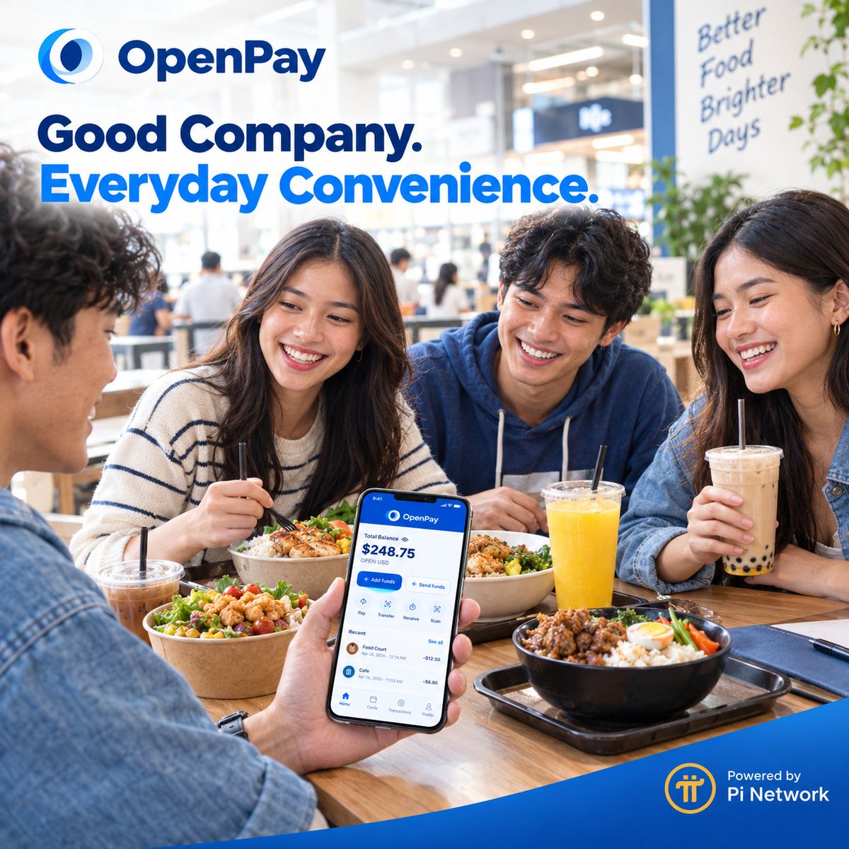 OpenPayTeam's tweet photo. Good Company. Everyday Convenience. @PiCoreTeam
Make everyday payments simpler with OpenPay. Enjoy convenient digital payment experiences while spending time with friends and family.
🔗 Explore OpenPay: https://t.co/jqinahMFOv
#OpenPay #PiNetwork #DigitalPayments https://t.co/eJDszc1n8I