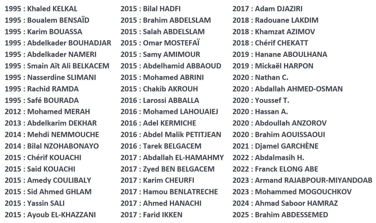 Martin23Camille's tweet photo. @franceinfo Rappelons le nom d'une bonne partie des terroristes qui ont sévi en France dernièrement. Je ne donnerai pas la liste des Français morts lors de ces attentats car la liste serait... trop longue ! #Trappes https://t.co/JoMvy1XHyx