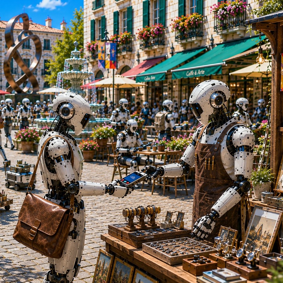 CoinMarketCap's tweet photo. LATEST: 🤖 SharpLink CEO Joseph Chalom says AI agents will touch “$4 trillion of the $8.5 trillion” in financial services fees by 2035, calling it “one of the biggest battles over money in history.”

He told Crypto in America that the fees won’t be “necessarily replaced” by AI agents, “but touched.”