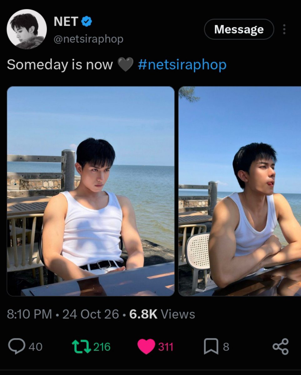 pttpnetjj's tweet photo. remember when everyone was theorizing that jj was the "you" in net's caption? and now here he is, straight-up confirming it himself 😭 WTF, SIRAPHOP MANITHIKUN 😭🫪 #netjj https://t.co/QjyEEMsrA7