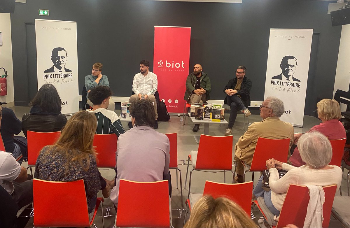 prixDiRippel's tweet photo. Conférence débat « dans les coulisses de l’enquête » à @VilledeBiot avec @ArthurSarradin @Paugog Simon Bolle et Guilherme Ringuenet ⬇️ https://t.co/N345ukYrsT