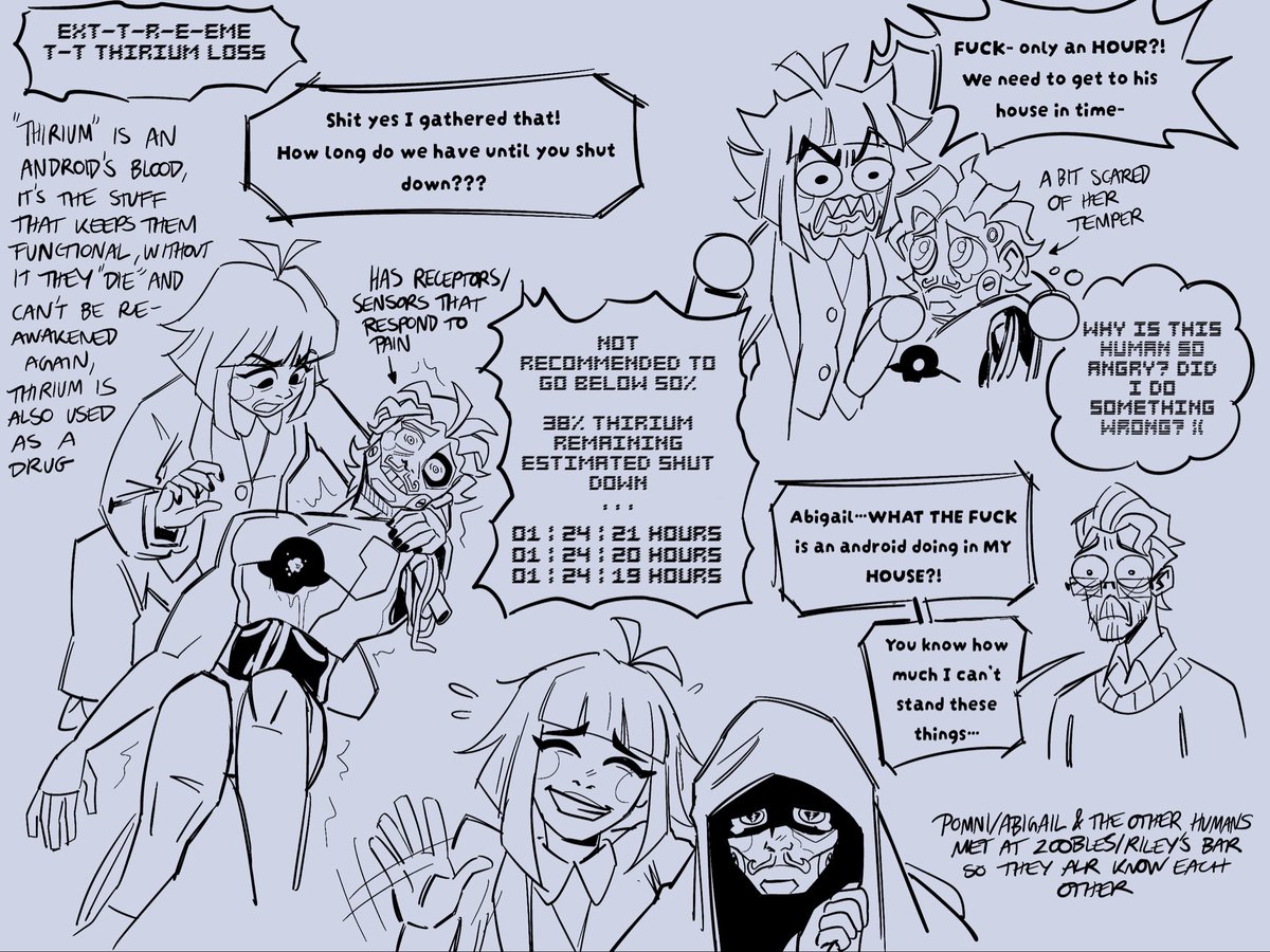 ca_toonz's tweet photo. Some more random au ideas &amp; doodles 
grown ass AI liking to get coddled by humans while also being afraid of them 
#tadc https://t.co/zqNAPN4rhQ
