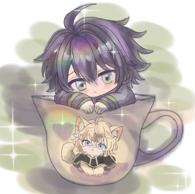 kari1_1n's tweet photo. A little sketch featuring my favorite boys☕️✨
#OwariNoSeraph #mikayuu https://t.co/zZyTTdzRiD