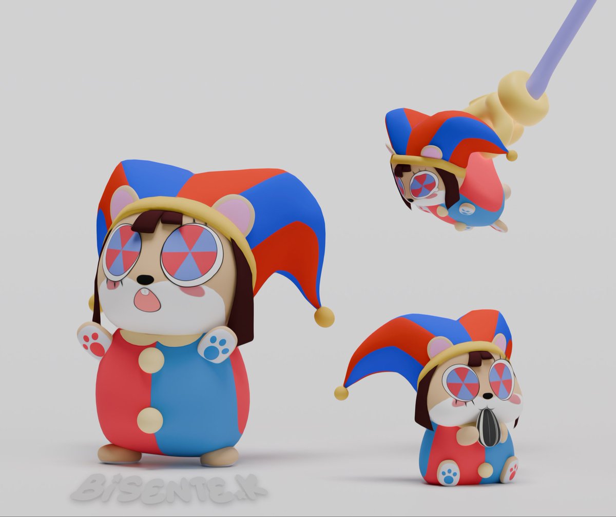 BisenteK's tweet photo. 🐹 Pomni Hamster 🐹 

#TADC #TheAmazingDigitalCircus #Pomni #TADCPomni #Blender https://t.co/MNu2znwTjC