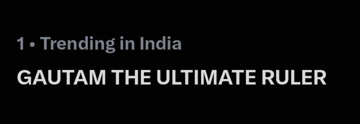 LazyMedusa2509's tweet photo. GG is back and trending on top 
Aura- we love we love gauti

GAUTAM THE ULTIMATE RULER https://t.co/4f1gIdHt8N