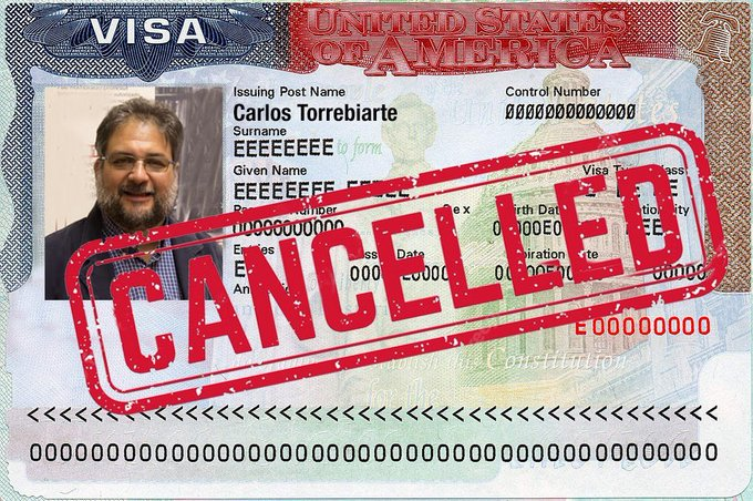 pchicola's tweet photo. Torrebiarte alegando que la CIA, que USAID, que los demócratas... y ni visa tiene. Haha  

Es inadmisible para ingresar a Estados Unidos, como cualquier terrorista, narco, delincuente o promotor de golpes de Estado. https://t.co/jPo1VNdenC