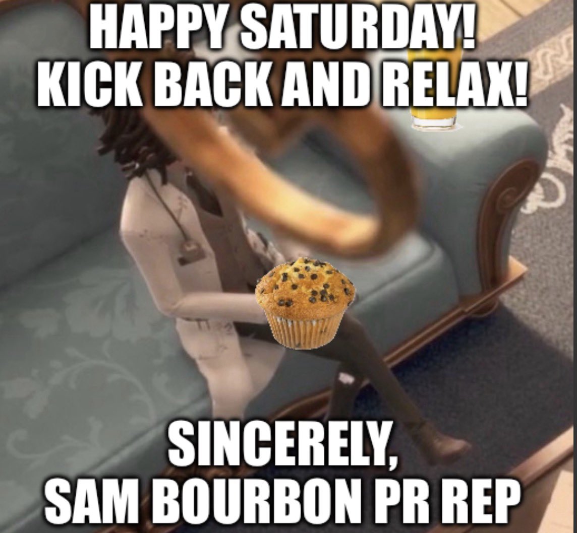 SAMBOURBONPR's tweet photo. Happy Sam Bourbon #sambourbon Saturday. He has a muffin and juice for breakfast today! What should he eat tomorrow for breakfast? Comment below!

#identityv https://t.co/Ai68veoRqm