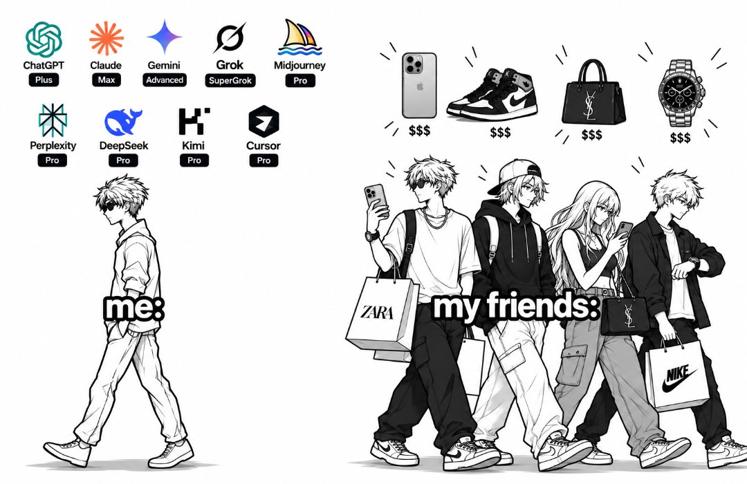 adnaannasir_'s tweet photo. me vs my rich friends 💀 https://t.co/pvVHXzyl2v