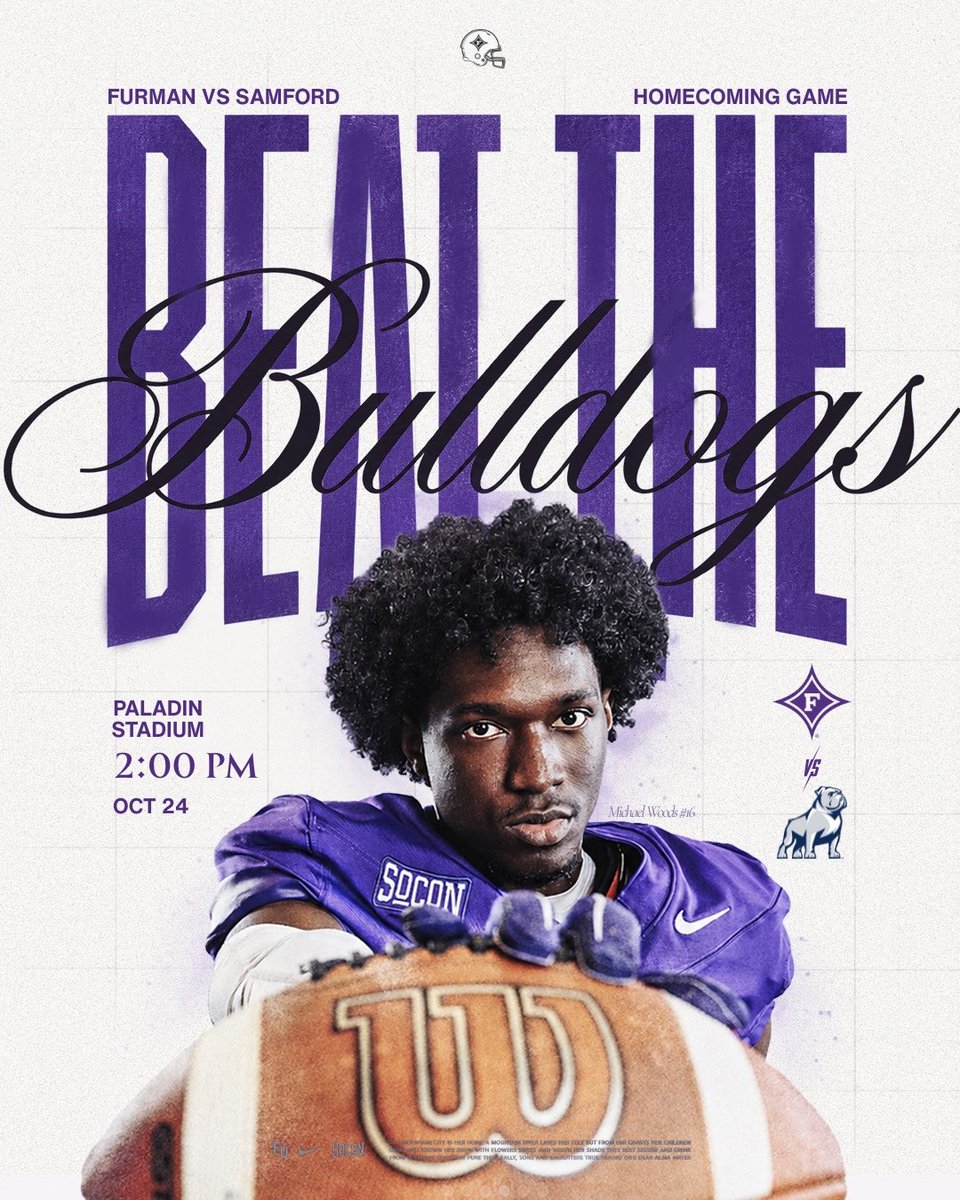 PaladinFootball's tweet photo. GAMEDAY. Itโs YOUR TIME to show up! โ๏ธ
๐ Samford
๐ 2:00 PM ET | Paladin Stadium
๐บ ESPN+
#EliteIsTheStandard | #FUAllTheTime https://t.co/BbXhi8EB52