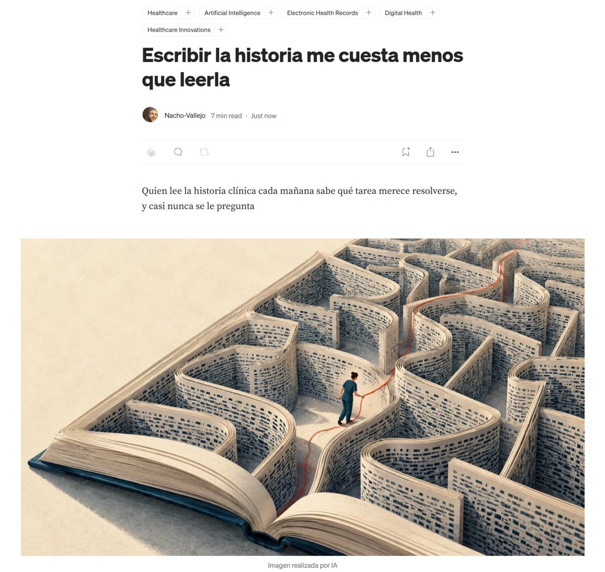 ivmaroto_nacho's tweet photo. Un ingreso de cien días. Evolutivos de varios especialistas. Tres servicios, un fármaco que cambió sin explicación. Esa es la mañana de un internista.
¿Cuántos de los que eligen la #IA de tu hospital han reconstruido una así?
https://t.co/dbWC86NKcl
#cambiahospital https://t.co/QAmEiYVQix