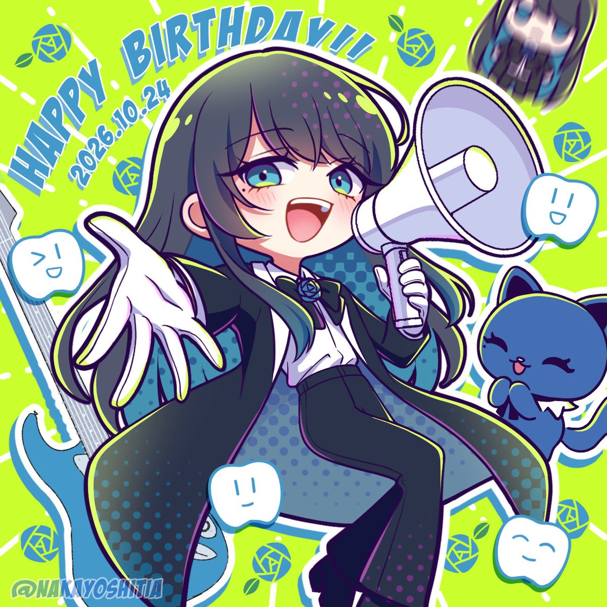 NakaYoshiTia's tweet photo. Adoちゃん誕生日おめでとう🎂💙
#Ado24thbirthday #Adoart https://t.co/YRhrbmbcYr